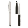 4-in-1 Ballpoint Pen w/ Capacitive Stylus, LED Light & Laser Pointer